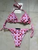 Designer Sexig bikini Set för kvinnor Bandage baddräkt Twopieces Crop Top SwimeWear Thong Bathing Suit Hög midja Beachwear Size S-XL #001