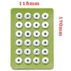 Jewelry Pouches 12MM & 18MM Snap Button Black Leather Display For 24pcs Buttons Soft Displays Holder XH791