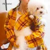 Gilets Miflame Plaid Pet Shirt pour chien et propriétaire correspondant tenues Schnauzer coton respirant petits chiens vêtements décontracté chiot vêtement