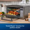 Oster Friteuse, 10 in 1 Tafelblad Broodrooster Oven Luchtfriteuse Combinatie, 10,5 X 13 Inch Geschikt voor 2 Grote Pizza's, Roestvrij Staal, Sier