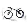 Sculture Scultura di bicicletta Stile con cornice in filo metallico Semplice silhouette di bicicletta Scultura di arte della bicicletta Decorazione da tavolo Regalo per gli appassionati di ciclismo