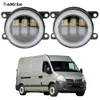 EEMRKE Led Fog Lights Assembly 30W/ 40W for Nissan Interstar X70 2003 2004 2005 2006 2007 2008 2009 2010 with Clear Lens Angel Eyes DRL Car Daytime Running Light Fog Lamp