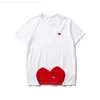 Jogar Designer Mens Camisetas Cdg Marca Pequeno Coração Vermelho Emblema Casual Top Camisa Polo Clothingyl3l