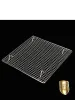 Meshes Stainless Steel 304 Food Grade Rectangle BBQ Charcoal Grate Barbecue Grill Wire Grid Mesh Net with Feet for Water Oil Draining