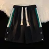 Мужские шорты Летние шорты премиум-класса: дышащие и стильные брюки с разрезом для уличной одежды из хлопчатобумажной ткани