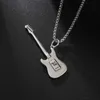 Pendant Necklaces Punk Rock Music Guitar Necklace Men Women Gothic Pendant Necklace Fashion Personalized Gift Hip Hop Biker Jewelry for BoyfriendC24326