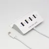 2024 4-Port USB 2.0 Typ-C Combo HUB OTG Adapter Keine APP erforderlich ABS Telefonhalter Multi USB C Splitter für Xiaomi 6 GALAXY S8 MacBook Pro