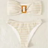 Women's Swimwear Stripe Micro Bikini Push Up Women Swimsuit 2024 Sexy Female Brazilian Set Thong Biquini Swimming Suits Beachwear