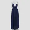 Women Summer Maxi Dress Solid Color Sexy Deep VNeck Sleeveless Spaghetti Strap Backless High Split Long Sundress Vestidos 240309