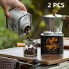 Werkzeuge 2 Stücke Kaffeebohnen Luftdichte Dosen Outdoor Camping Blechdose Lebensmittelqualität Verpackung Lagerung Frisch Atmende Eisendosen