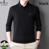 Brodé BIEM.L.FDLKK hommes à manches longues Polo marque T-shirt gaufre affaires chemise décontractée haut de gamme vêtements pour hommes 240320