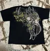 Gothic Skull Pattern imprimé Tshirt Summer Europe et American Hiphop Mens Cotton Retro Retro Top Casual Shirt Y2K 240320