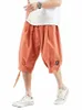 Plus Size Pantaloni Harem estivi da uomo Pantaloni corti stile cinese al polpaccio Pantaloni larghi casual Pantaloni capri maschili 8XL w2E0 #