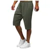 Pantaloncini da uomo da jogging estivi causali di grandi dimensioni con tasche Semplice classico tinta unita vita elastica allentata