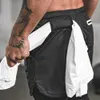 fi Lente Zomer Sportshorts Mannelijke Broek Ademend Oefening Fitn Gym Verborgen Zak Negen Punt Shorts B9WK #