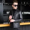 2020 New Men Autumn Winter M-4XL Slim Aviati Genuine Leather Jacket Male Real Sheepskin Motorcycle Outwear D70 52tX#