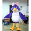 Trajes de mascote Halloween Natal lindo papagaio roxo mascote dos desenhos animados de pelúcia fantasia vestido traje de mascote