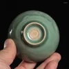 Zestawy herbaciarskie butikowy herbata porcelanowa degustacja ręcznie robione osobisty mistrz Celadon Set Set Bowl Single Ru Ware