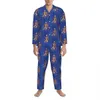 Little Prince Sleepwear Autumn Story Funny Story Print Disual Eversive Pajama Sets Male LG-Sleeve لطيفًا ناعمًا للنمط المنزلي بدلة المنزل W15F#