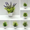 Flores decorativas Falsas em vaso de bomtela decoração de mesa artificial plantas falsas plantas simuladas maconha de árvore home jardim