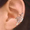 Ear Cuff Ear Cuff Huitan Leaf Ear Cuffs Niet-geperforeerd Dames Oorbellen Exit Cartoon Oorbellen Moderne mode Oorclip Sieraden Nieuw aangekomen Y240326