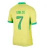 Najlepszy top top Brazylia 2024 2025 Koszulki piłkarskie Camiseta de futbol Paqueta Raphinha Football Shirt Maillots Marquinhos Vini Jr Brasil Richarlison Men Kids Neymar