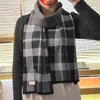 디자이너 럭셔리 스카프 숄 다색 양모 격자 무늬 로고 스카프 양모 겨울철 부드럽고 피부 친화적