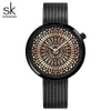 Shengke Luxury Brand Watch Women Fashion Dress Quartz Watch Ladies Full Mesh Mesh Orologi impermeabili Relogio Feminino251c