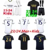 BELLINGHAM 23 24 Real Madrids Futebol Jerseys Fãs Versão 2023 2024 Kit MODRIC Camiseta VINI JR CAMAVINGA TCHOUAMENI MADRides Camisa de futebol Conjuntos infantis