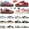 2024 OG Designer Chaussures Sambaba Wales Bonners Casual Chaussures Vegan Hommes Femmes Baskets Cloud White Core Black Collegiate Green Gum Outdoor Flat Sports Sneakers