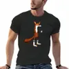 fox in Tube Socks - drinking coffee T-Shirt customs design your own hippie clothes Men's t-shirt p9v2#