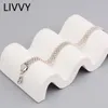 Link Bracelets LIVVY Silver Color Simple Design Multilayer Chain For Women Accessories Fashion Couples Vintage Party Jewelry