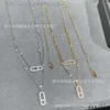 Дизайнер Messikas Jewelry McCarthys Paperclip Двойной колье женла полное алмазное прямоугольное 18-километровое кулон розового золота длинные килограммы.