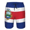 summer Men's Costa Rica Emblem Beach Pants Shorts Surfing M-2XL Polyester Swimwear Running Z53f#