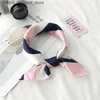 Écharrés Hair Scarf Tie Animal Imprimé Satin de luxe Small / Square / Silk / Neck / Ring / Scarf Winter Bandband Band Fode Womens Fashion 2020 Q240326