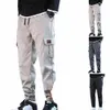 Hommes Pantalons Multi Poches Cordon Doublure En Peluche Résistant Au Froid Automne Hiver Joggers Épaissir Pantalon Cargo Attaché À La Cheville pour Travailler r2aD #