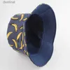 Sombreros de ala ancha Sombreros de cubo Ba Na Sombrero de inodoro Sombrero de verano para hombre Estampado de plátano Bob Hip Hop Gorila Pesca C24326