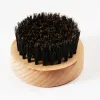 Barbe poils du visage brosse à barbe poils pour hommes poils ronds durs manche en bois ensemble de moustache Massage du visage beauté 11 LL