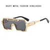 Солнцезащитные очки в стиле стимпанк для мужчин Heavy Metal Vintage Square Punk Модные очки Ретро солнцезащитные очки Gafas De Sol Hombre Lunette Sun 240325