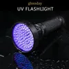 Ultraviolett Desinfektionslampa LED Traviolet ficklampa 51 lysdioder 395NM TRA Violet Torch Light Blacklight Detector för hundpetet Stai Ote2w