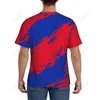 Nome personalizzato Nunber Cambogia Bandiera Colore Uomo T-shirt sportiva aderente T-shirt da donna per gli appassionati di calcio o710 #