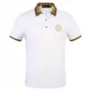 Mens Polos Summer Short-sleeved Mens Casual Polo Shirt Embroidered Bear T-shirt British Sports Pure Cotton