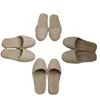 Mens Straw Slippers Handgjorda kinesiska sandaler unisex sommar hemskor parskor tofflor halmväv sandaler 240318