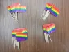 Zubehör, 500 Packungen, kleine Regenbogenflagge, Zahnstocher, Flagge, Lesben, Gay Pride, LGBT-Flagge, Banner, bunte Regenbogenflagge, Cocktailspieße