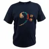 Винтажная футболка Bass Clef, подарок для басистов, футболка для басистов, 100% Cott, летние футболки с коротким рукавом европейского размера для мужчин k8ZR #
