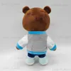 Плюшевые куклы 26-30см Kawaii Kanye Dropout Bear Teddy Bear Плюшевые игрушки Kanye West Выпускной Мягкий фаршированный домашний декор комнаты Подарок на день рождения T240325