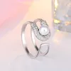 Cluster Ringen QMCOCO Zilver Kleur Dubbeldeks Open Verstelbare Parel Ring Fijne Sieraden Voor Vrouwen Meisje Huwelijksgeschenken 2024 Trendy