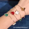 Designer Van Luck Clover Flower Bracelet vrouwelijke vlinderfritillaria hartvormige liefde