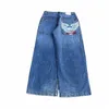 Y2K Hip Hop Baggy Jeans JNCO Harajuku Eagle Geborduurde vintage Denim Broek Streetwear Nieuwe mannen vrouwen Goth Casual wijde pijpen jeans b70X #