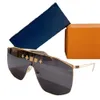 Máscaras de óculos de sol, óculos de sol grandes z1717u plus size moda masculina e feminina meia armação leve textura designer óculos